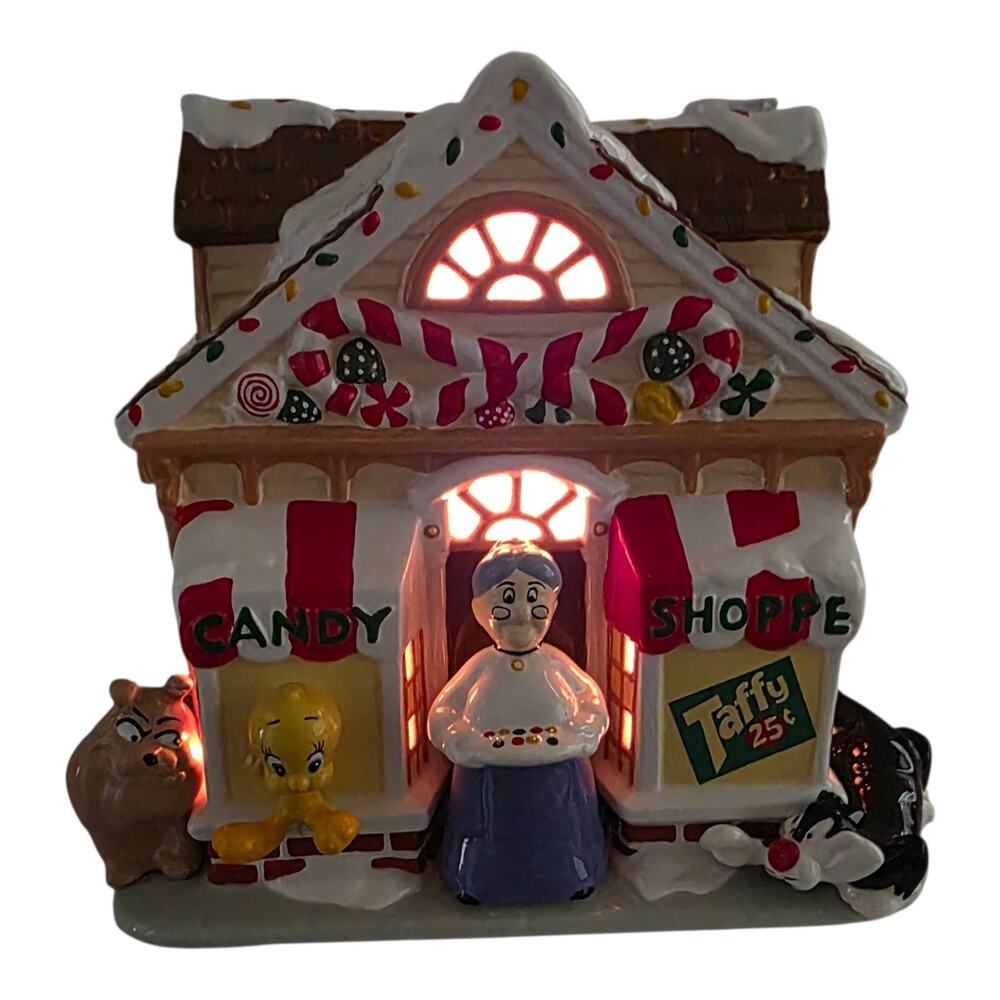 Looney Toones Candy Shop Ceramic Light Up House - Warner Bros Studio Store 1998 - Picture 9 of 9